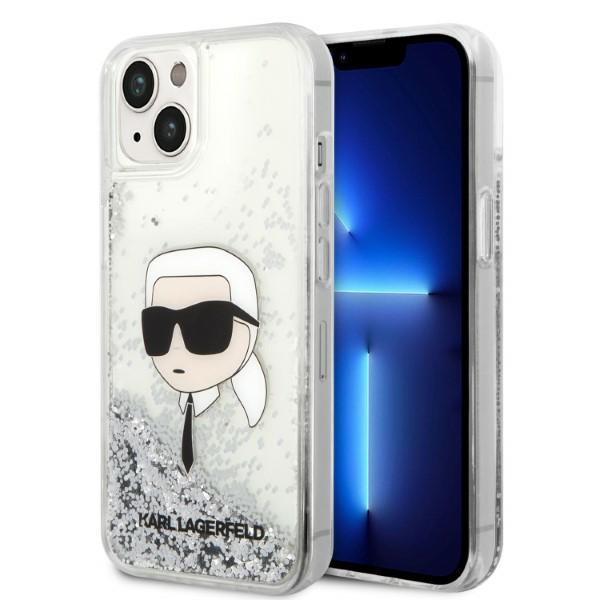 Karl Lagerfeld KLHCP14MLNKHCH iPhone 14 Plus 6.7" sudraba/sudraba cietais apvalks Spīdumi Karl Galva
