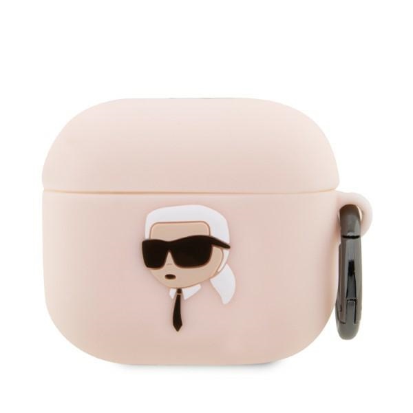 Karl Lagerfeld KLA3RUNIKP AirPods 3 vāciņš rozā silikons Karl Head 3D