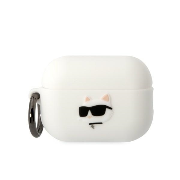 KLAP2RUNCHH AirPods Pro 2 vāciņš balts silikons Choupette Head 3D