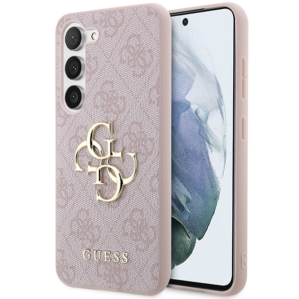 Guess GUHCS23S4GMGPI S23 S911 rozā/rozā cietais apvalks 4G Big Metal Logo