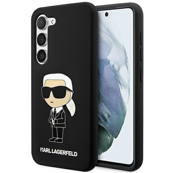 Karl Lagerfeld Silikona Ikonik apvalks Samsung Galaxy S23+ - melns
