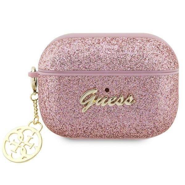 Guess GUAP2GLGSHP viedtālruņa apvalks (m) - rozā Glitter Flake 4G Charm Collection