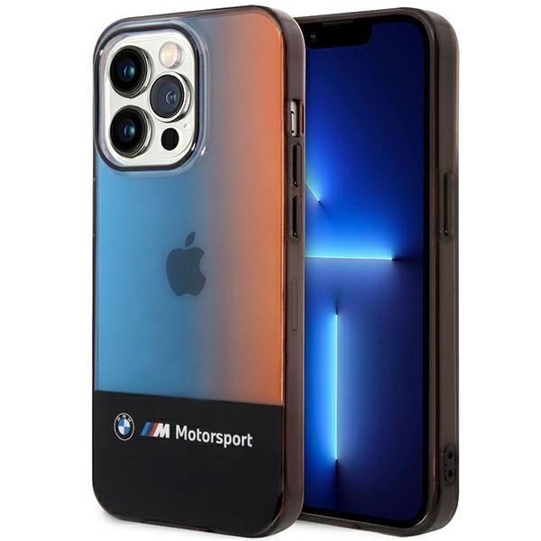 BMW puskrāsains viedtālruņa apvalks iPhone 14 Pro Max 6.7" - melns