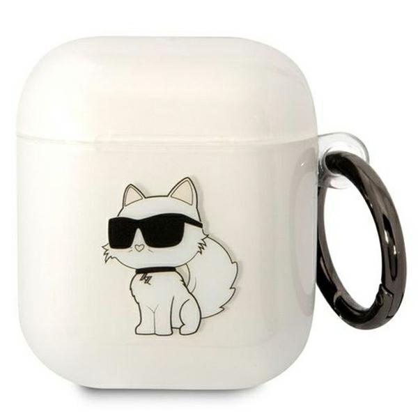 Karl Lagerfeld KLA2HNCHTCT Airpods 1/2 apvalks caurspīdīgs Ikonik Choupette