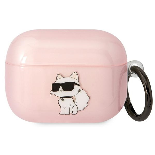 Karl Lagerfeld KLAPHNCHTCP Airpods Pro apvalks rozā/rozā Ikonik Choupette