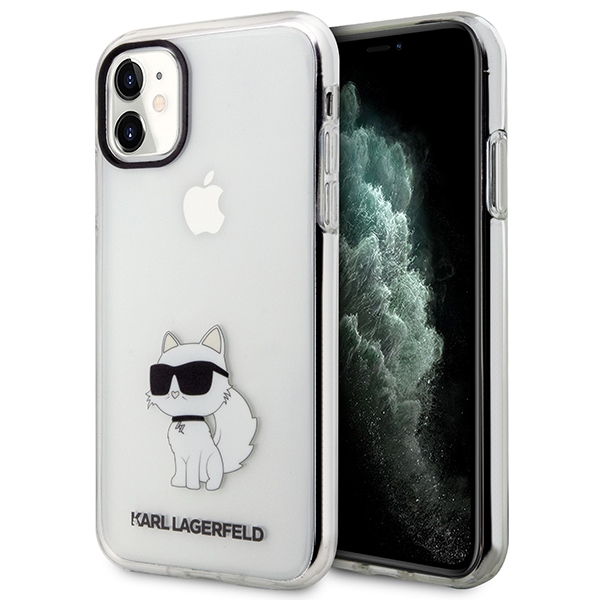 Karl Lagerfeld Ikonik Choupette Apvalks iPhone 11 / Xr - Caurspīdīgs
