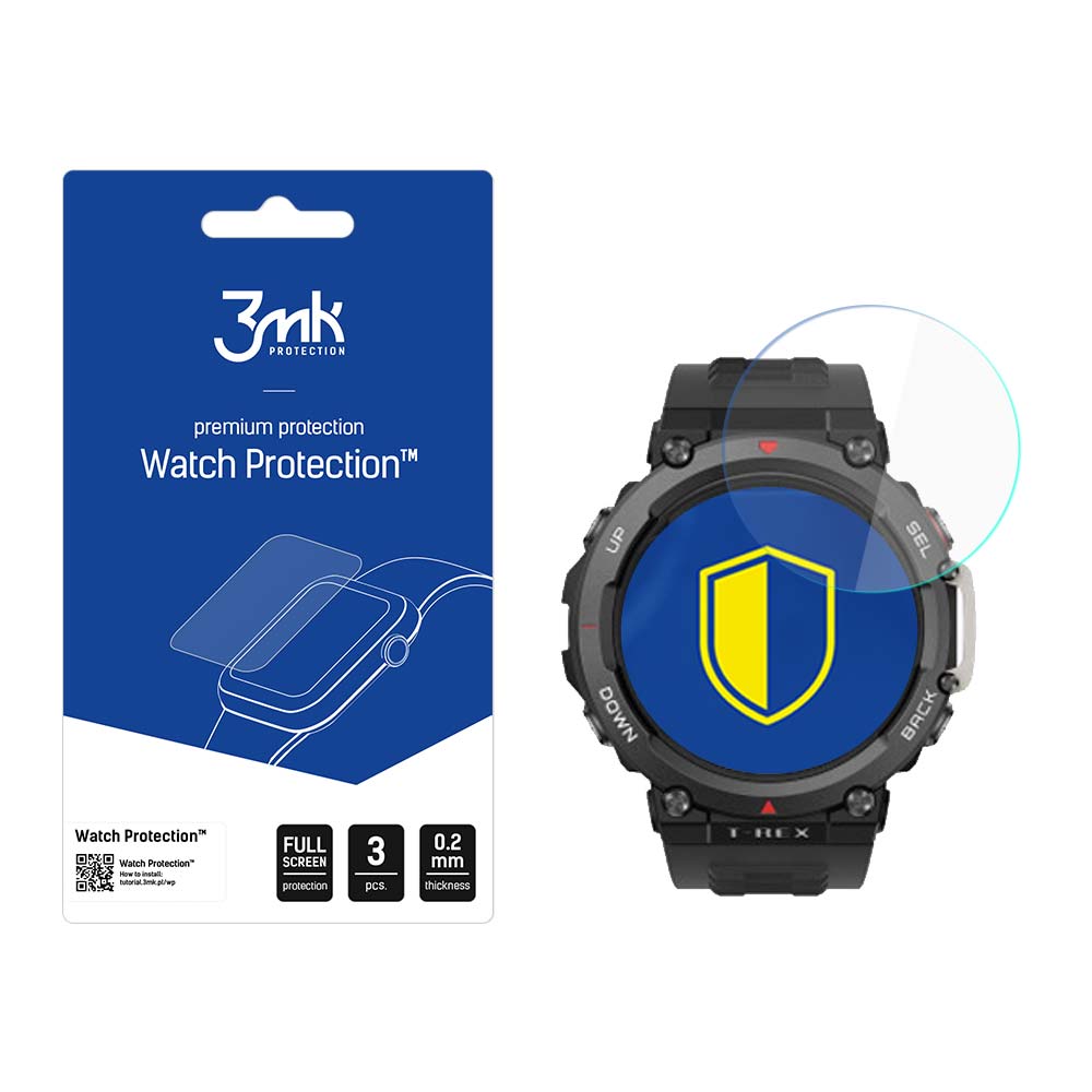 3mk Watch Protection™ hibrīda stikls v. FlexibleGlass Lite uz Amazfit T-Rex 2