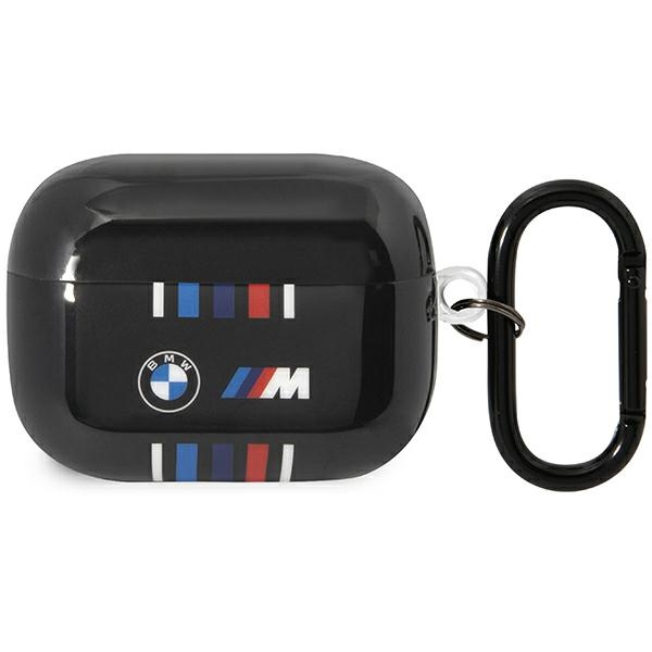 BMW BMAP22SWTK AirPods Pro apvalks melna/melna Daudzkrāsainas Līnijas