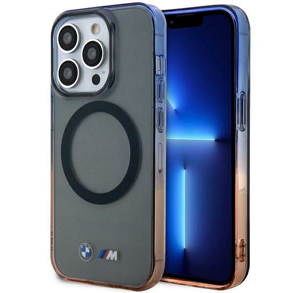 Apvalks BMW BMHMP14XHTGE iPhone 14 Pro Max 6.7" pelēks/pelēks cietais apvalks Gradients Buferis MagSafe