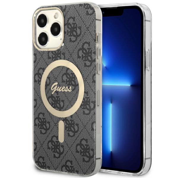 Guess GUHMP13XH4STK iPhone 13 Pro Max 6.7" melns/melns cietais apvalks 4G MagSafe