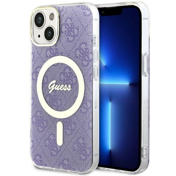 Guess 4G iPhone 14 Viedtālruņa apvalks violeta Magnētiskais