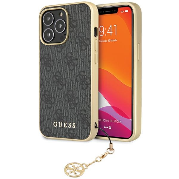 Guess 4G Charms Collection viedtālruņa apvalks iPhone 14 Pro Max - pelēks