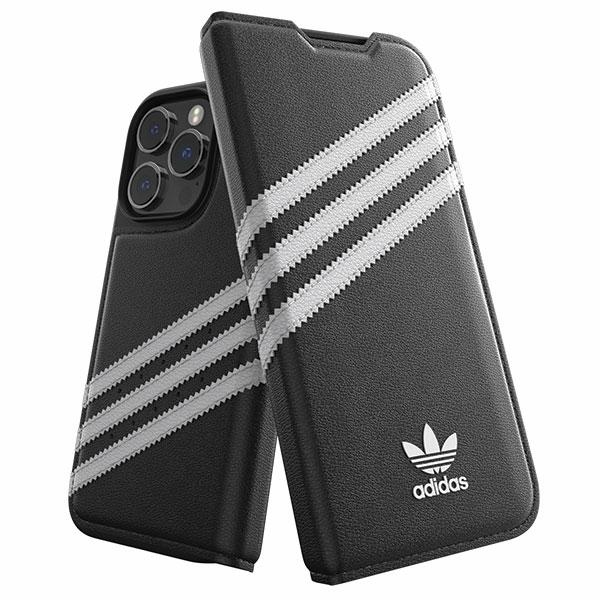 Adidas OR Viedtālruņa apvalks Booklet PU iPhone 14 Pro melns/balts 50196