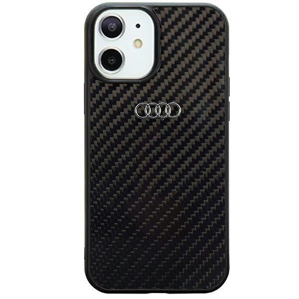 Audi oglekļa šķiedras iPhone 11 / Xr 6.1" melns/melns cietais apvalks AU-TPUPCIP11-R8/D2-BK