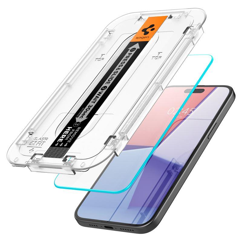 Spigen Glas.tR EZ Fit rūdītais aizsargstikls iPhone 15 Plus / 16 Plus