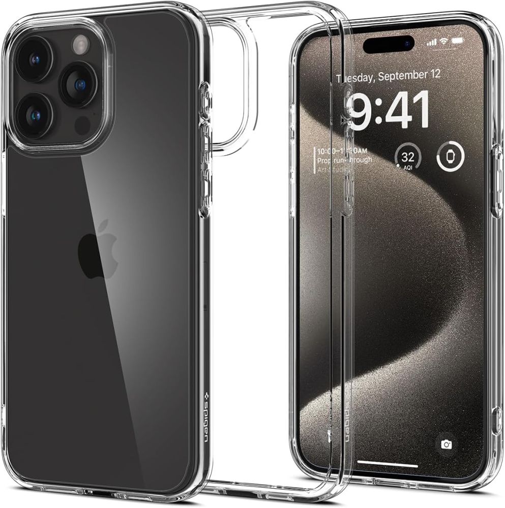 Spigen Ultra Hybrid viedtālruņa apvalks iPhone 15 Pro Max - caurspīdīgs