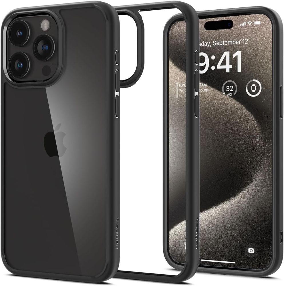 Spigen Ultra Hybrid viedtālruņa apvalks iPhone 15 Pro - matēts melns