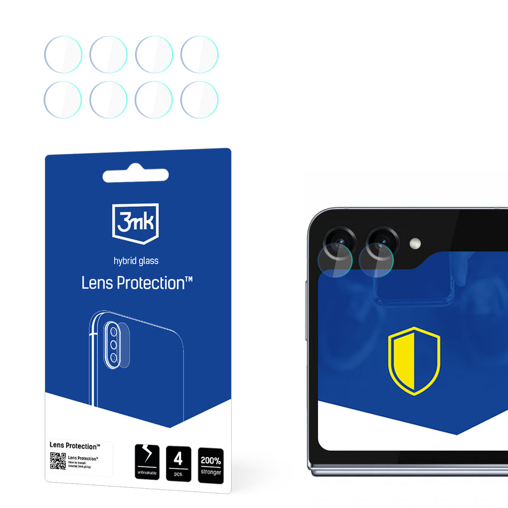 Samsung Galaxy Z Flip 5 (Priekšpuse) - 3mk Lēcas aizsardzība™