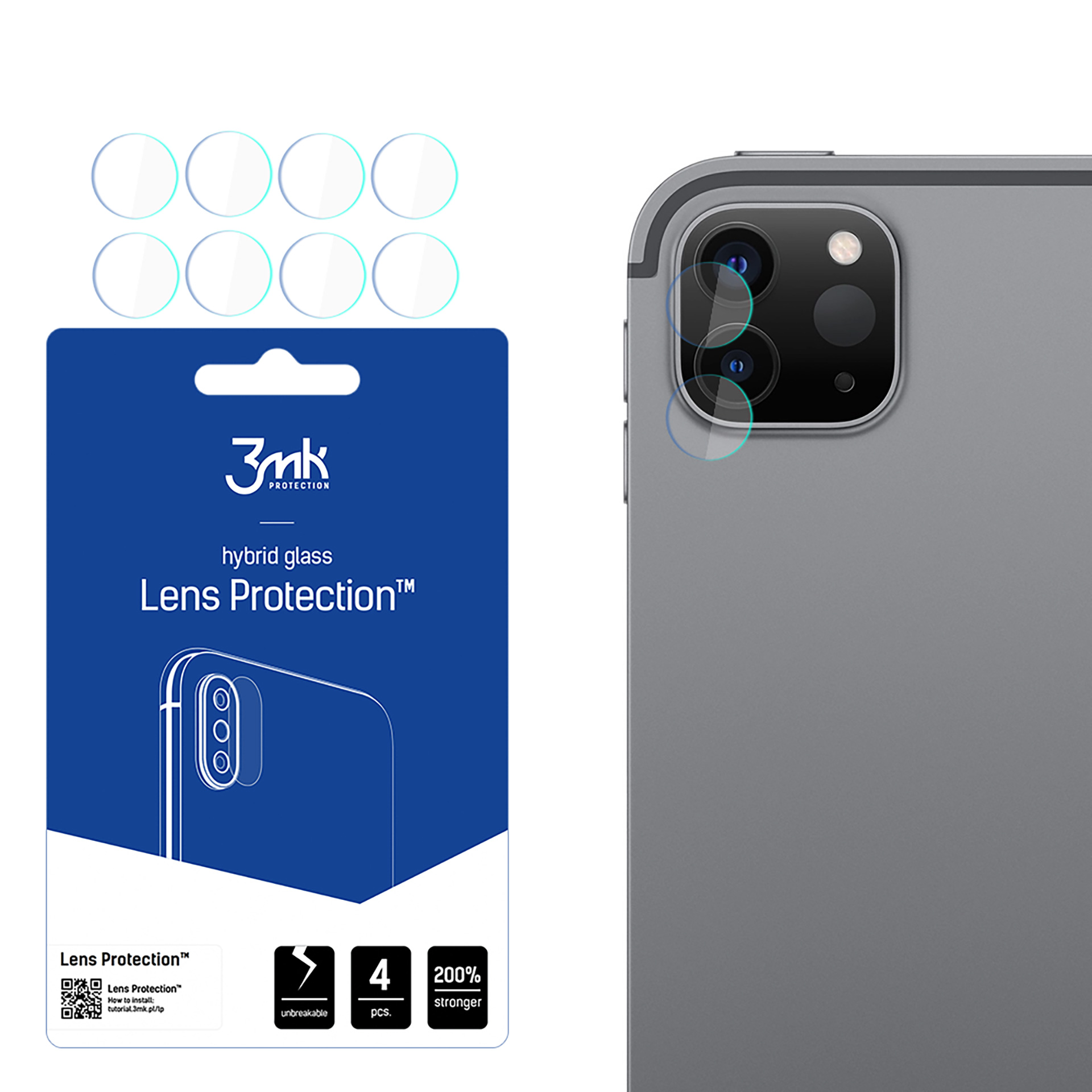 Apple iPad Pro 11" 3/4 gen - 3mk lēcas aizsardzība