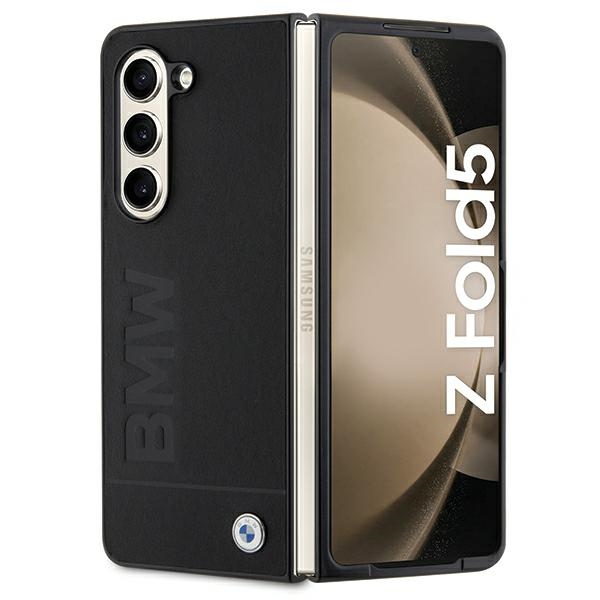 BMW paraksta logotipa iespaids viedtālruņa apvalks Samsung Galaxy Z Fold 5 - melns