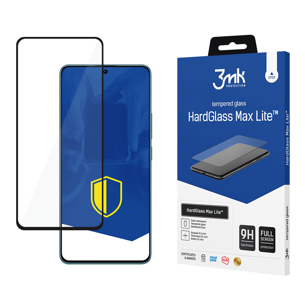 9H 3mk HardGlass Max Lite™ stikls Xiaomi Redmi Note 13