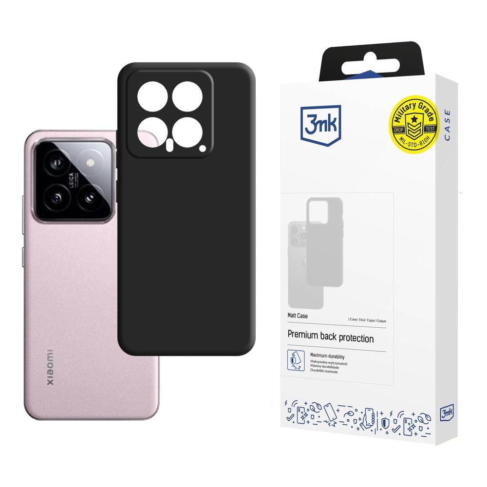 3mk Matēts viedtālruņa apvalks Xiaomi 14 - melns