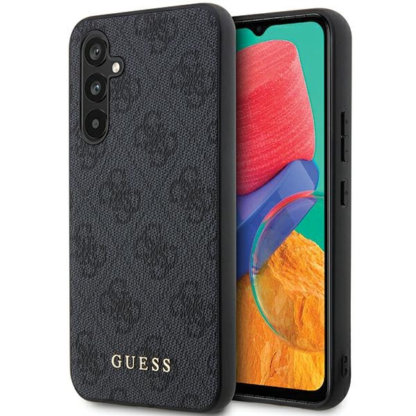Guess GUHCS23FEG4GFGR S23 FE S711 pelēks/pelēks cietais apvalks 4G metāla zelta logotips