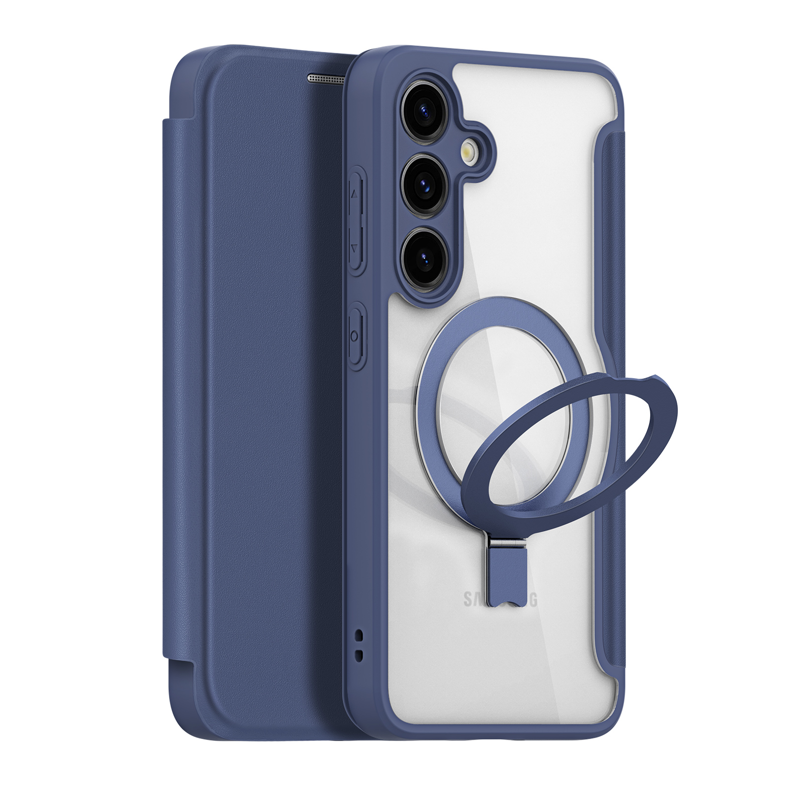 Dux Ducis Skin X Pro apvalks ar magnētisko gredzenu / statīvu Samsung S24+ - zils