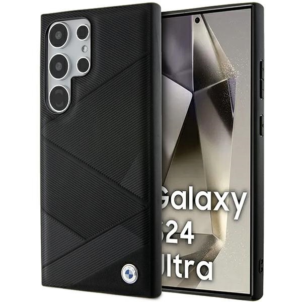 BMW BMHCS24L23RCGPK S24 Ultra S928 melna/melna cietais apvalks Paraksts Ādas Krustojošās Līnijas Raksts