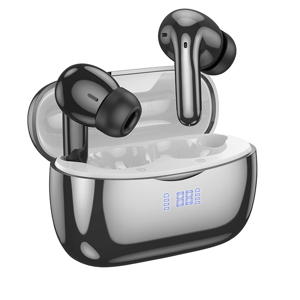 HOCO bezvadu austiņas bluetooth TWS ANC ENC EQ16 melnas glazūras