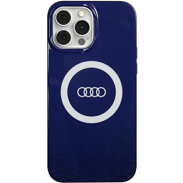 Audi IML Big Logo Magnētiskais apvalks iPhone 13 Pro Max - zils