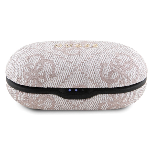 TWS Guess 4G Metal Bluetooth austiņas ar ENC uzlādes staciju - rozā