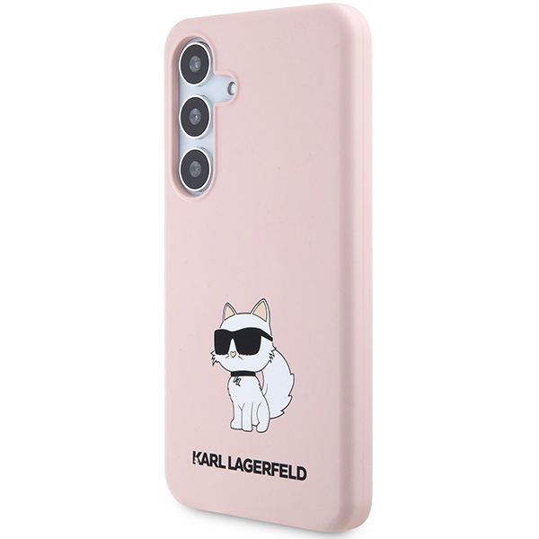 Karl Lagerfeld silikona Choupette viedtālruņa apvalks Samsung Galaxy S24+ - rozā
