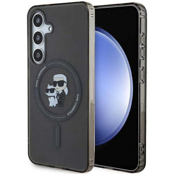 Karl Lagerfeld IML Karl&Choupette magnētiskais viedtālruņa apvalks Samsung Galaxy S24 - melns