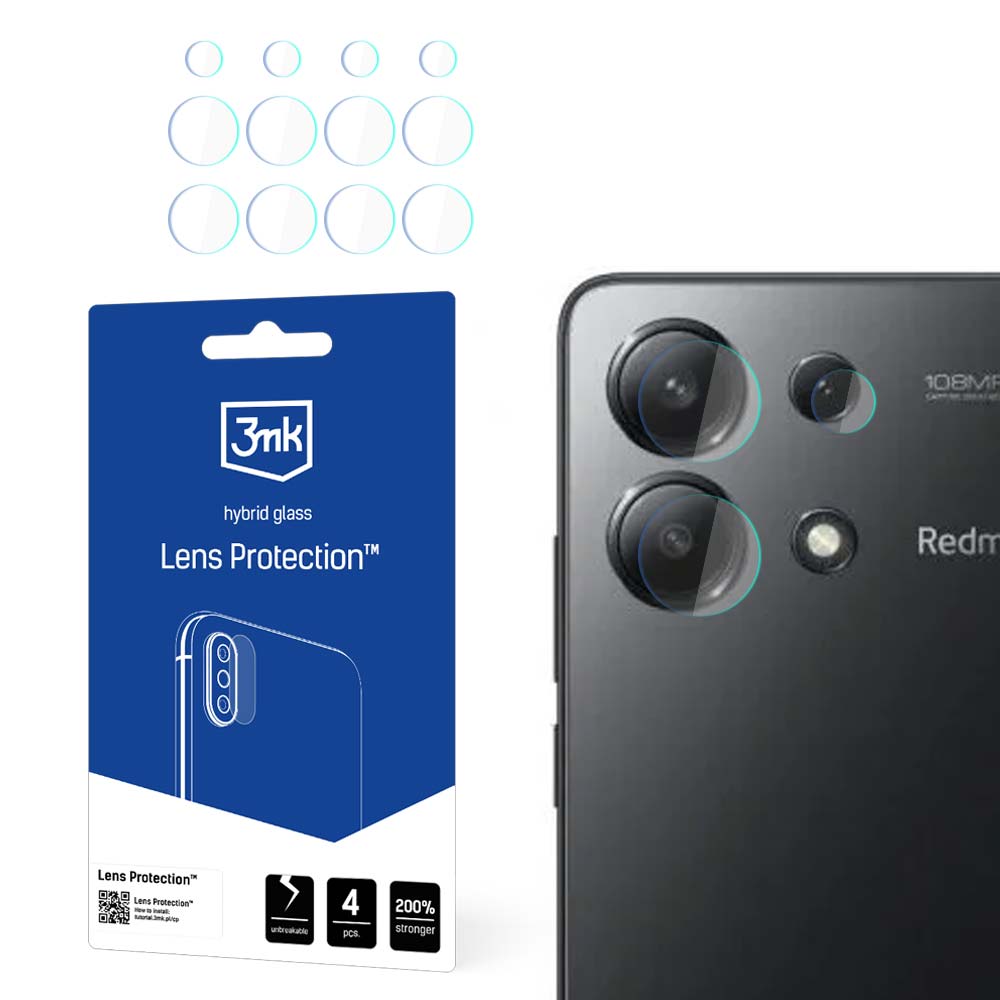 3mk Lens Protection™ hibrīda kameras stikls Xiaomi Redmi Note 13 4G