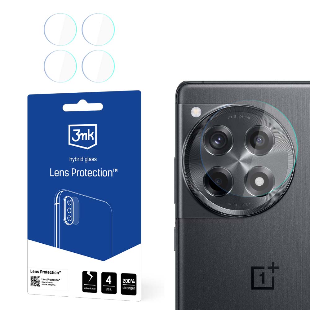 3mk Lens Protection™ hibrīdais kameras stikls OnePlus 12R