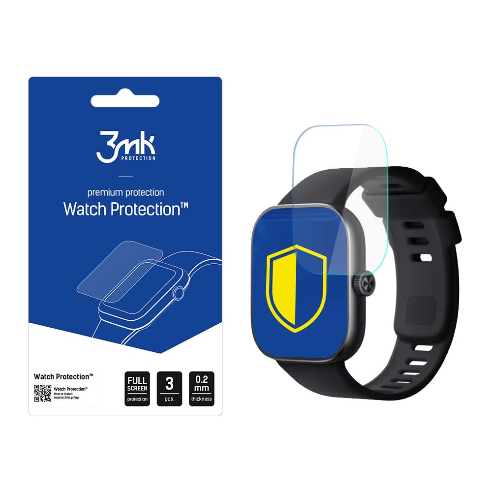 3mk Watch Protection™ hibrīdais stikls v. FlexibleGlass Lite uz Xiaomi Redmi Watch 4