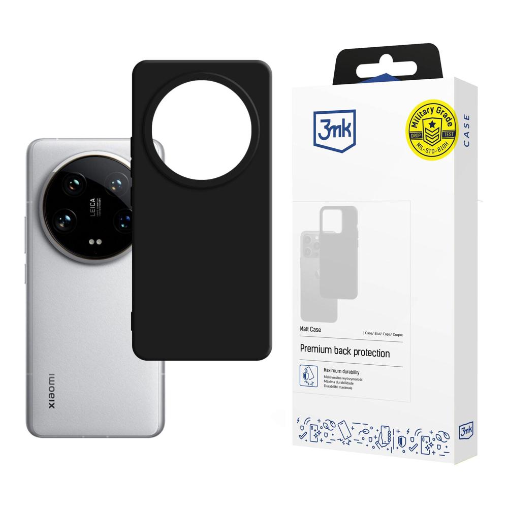 3mk Matēts viedtālruņa apvalks Xiaomi 14 Ultra - melns