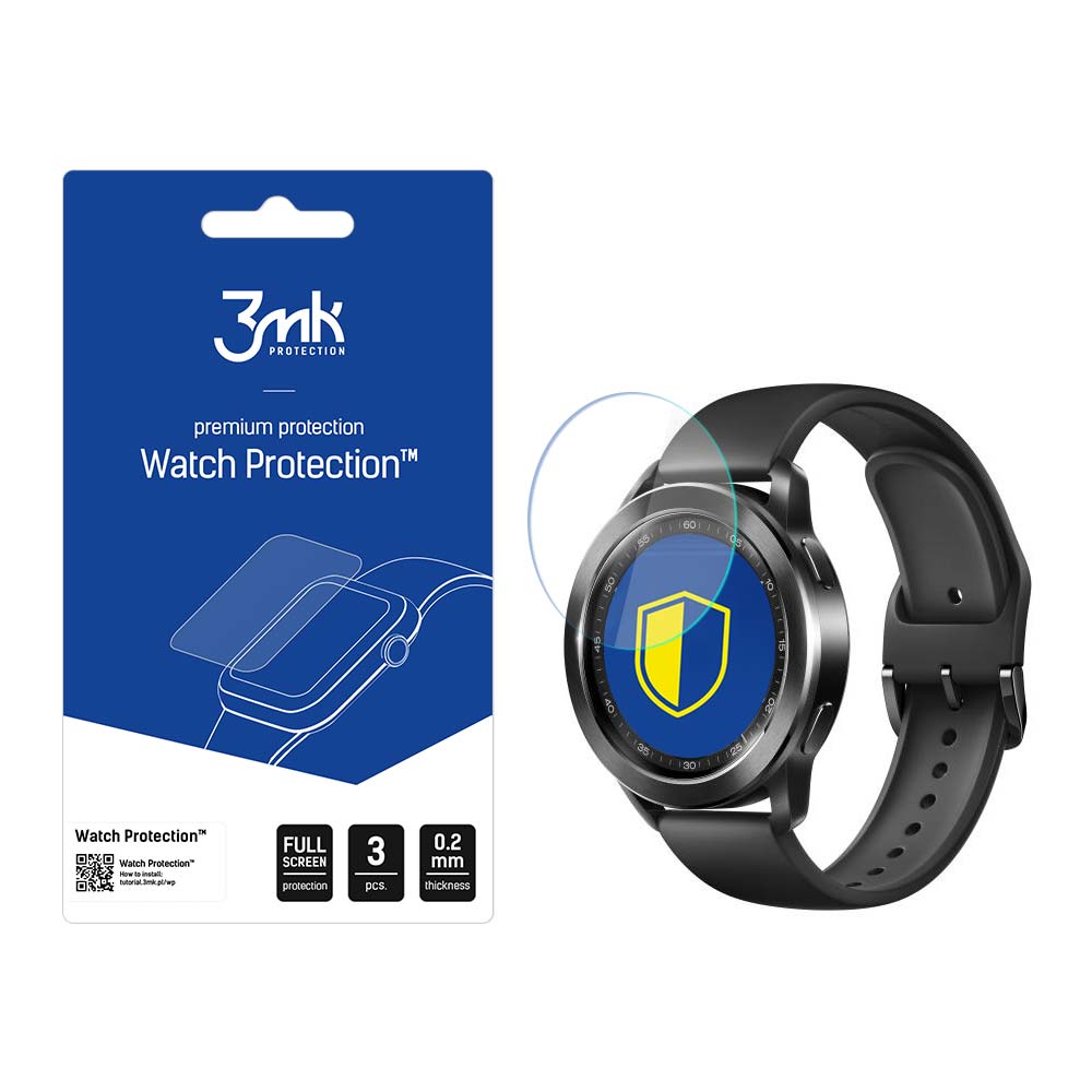3mk Watch Protection™ hibrīdais stikls v. FlexibleGlass Lite uz Xiaomi Watch S3