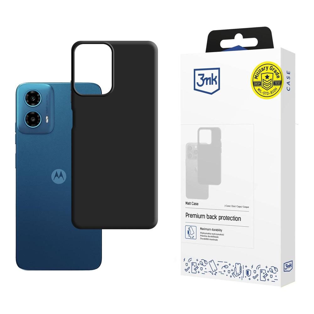 3mk Matt Case viedtālruņa apvalks Motorola Moto G34 5G - melns