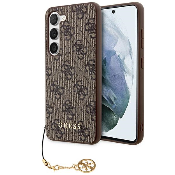 Guess 4G Charms Collection viedtālruņa apvalks Samsung Galaxy A55 - brūns