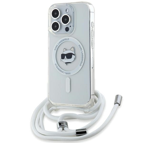 Karl Lagerfeld IML Choupette Head & Cord Magnētiskais viedtālruņa apvalks iPhone 14 Pro Max - caurspīdīgs