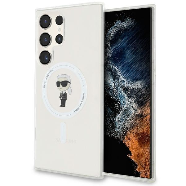 Karl Lagerfeld IML Ikonikas MagSafe apvalks viedtālrunim Samsung Galaxy S24 Ultra - skaidrs