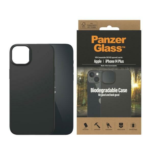 PanzerGlass Biodegradējams apvalks iPhone 14 Plus / 15 Plus - melns