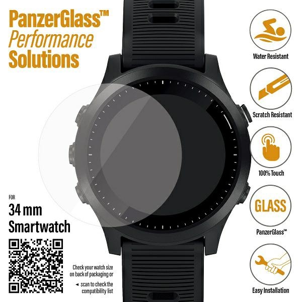 PanzerGlass aizsargstikls Samsung Galaxy Watch 3 34mm / Garmin Forerunner 645 / 645 Music / Fossil Q Venture Gen 4 / Skagen Falster 2