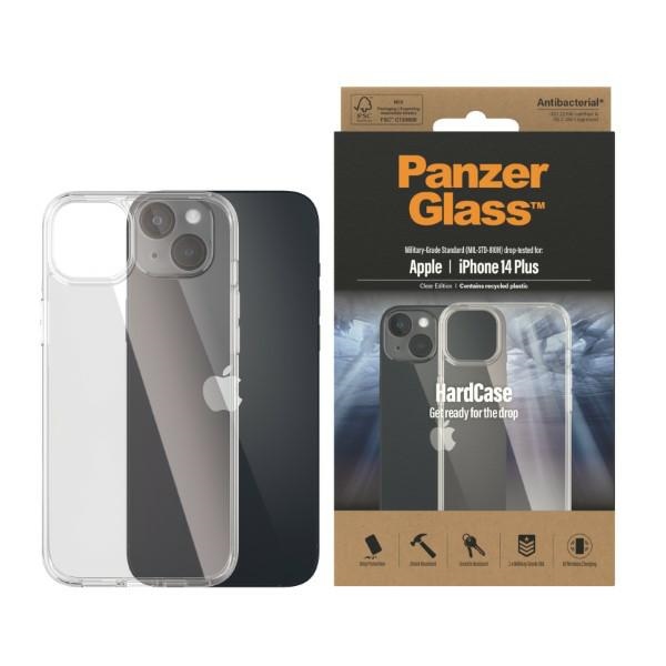 PanzerGlass HardCase antibakteriālais militārā standarta sertificēts viedtālruņa apvalks iPhone 14 Plus / 15 Plus – caurspīdīgs