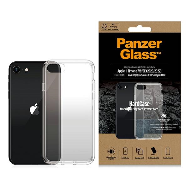 PanzerGlass HardCase antibakterisks militārās klases sertificēts viedtālruņa apvalks iPhone SE 2022 / SE 2020 / 7 / 8 - caurspīdīgs