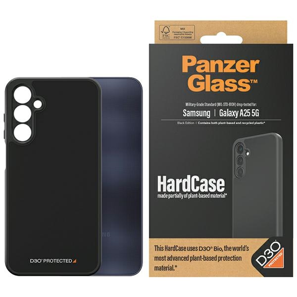 PanzerGlass HardCase ar D3O® Bio un militārās klases sertifikāciju Samsung Galaxy A25 5G - caurspīdīgs un melns