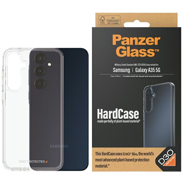 PanzerGlass HardCase ar D3O® Bio un militārās klases sertifikāciju Samsung Galaxy A35 5G - caurspīdīgs