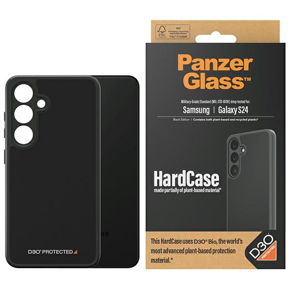 PanzerGlass HardCase ar D3O® Bio un militārās klases sertifikāciju Samsung Galaxy S24 - caurspīdīgs un melns